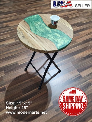 Epoxy river table with three - table,