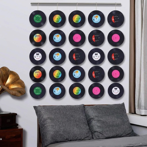 Vinyl record coasters set - vinyl, 6