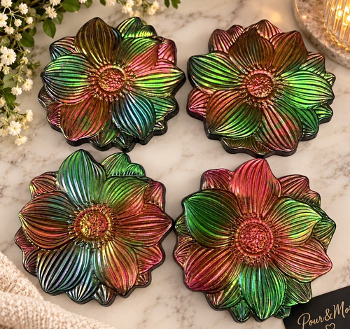 Set handmade resin - handmade, flower