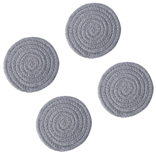 Pcs round woven coasters - 4,