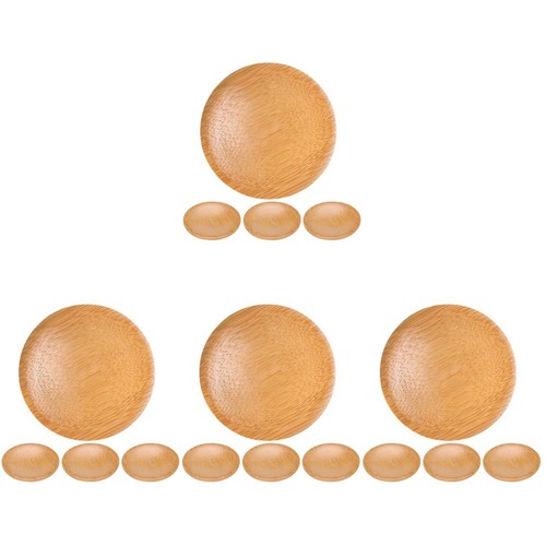 Pcs round bamboo - 16,