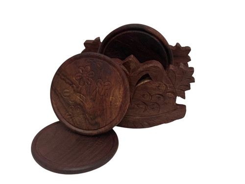 Handcrafted wooden coaster - coaster, set