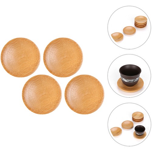 Pcs round bamboo - bamboo, coasters