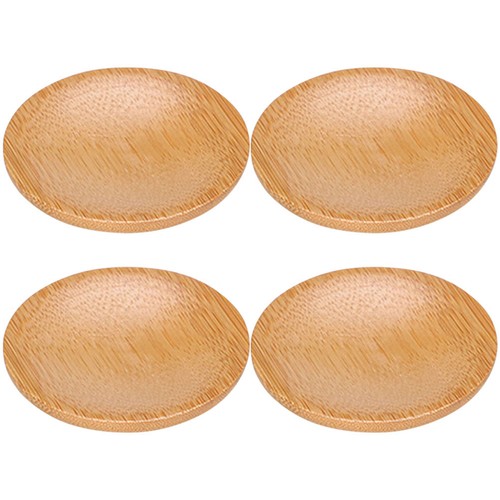 Pcs round bamboo coasters - pcs,