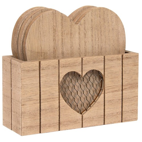 Set heart shaped - 4, coasters
