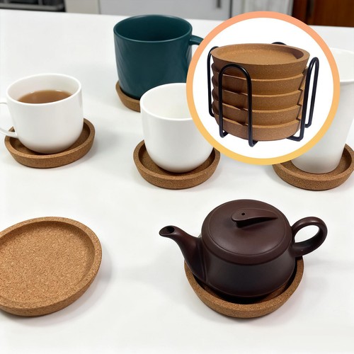 Round cork coasters with - coasters,